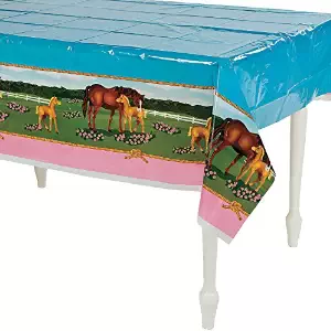 Horse Plastic Table Cover